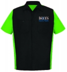 Auto Collision Crew Shirt Black Lime includes Embroidered Logo, Name  & Auto Collision on Sleeve